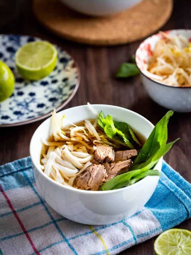 Bowl of Instant Pot Beef Pho