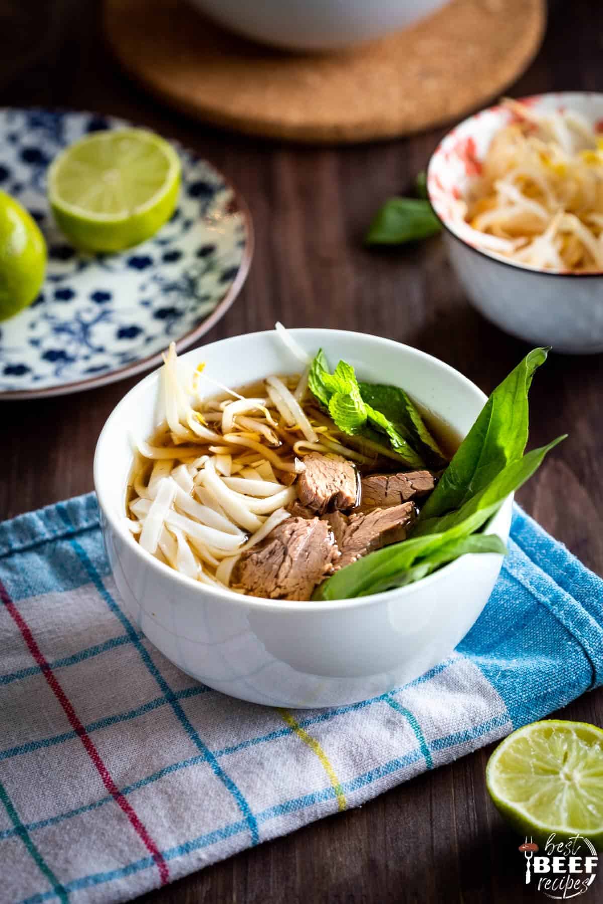 Bowl of Instant Pot Beef Pho
