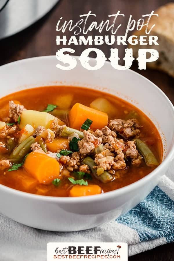 Comforting Instant Pot Hamburger Soup | Best Beef Recipes