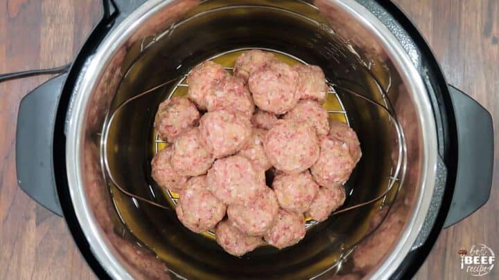 Adding meatballs to the instant pot