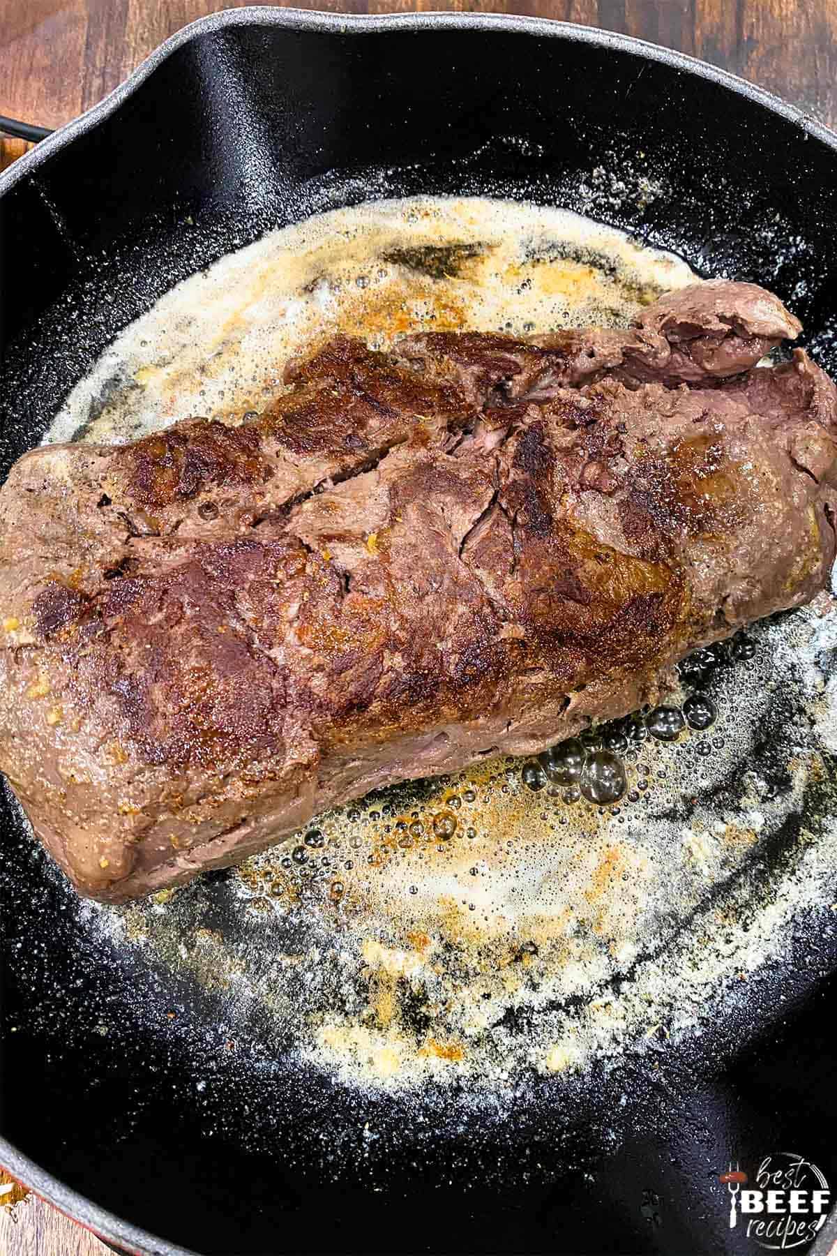 Searing sous vide tenderloin