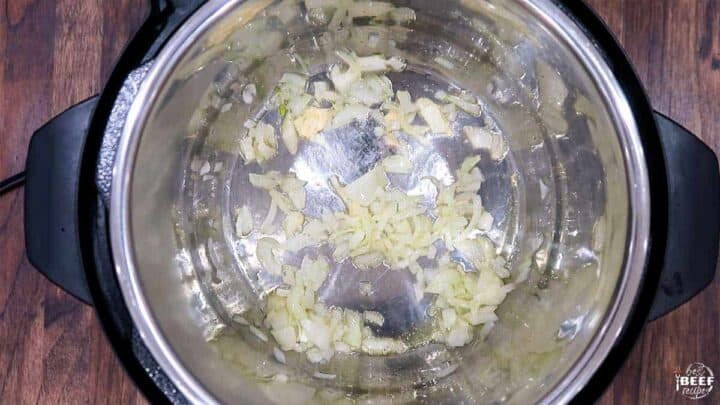 Cooking onions and garlic in the instant pot