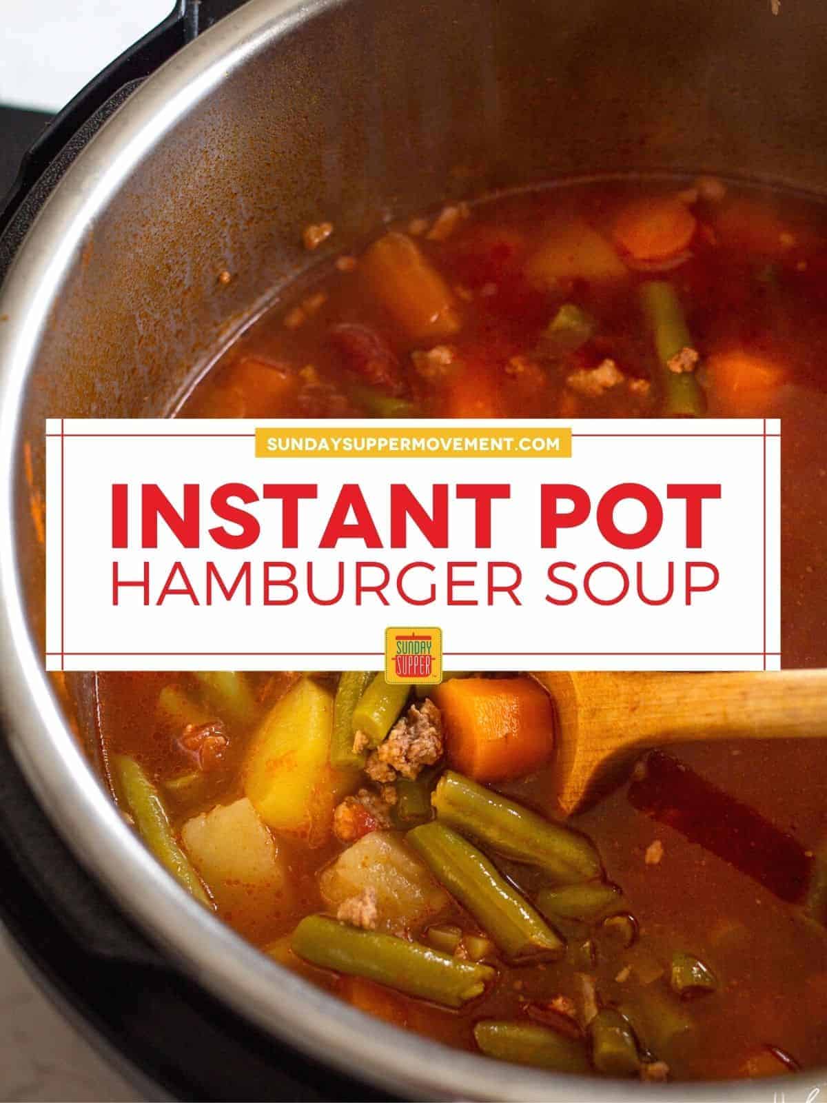 instant pot hamburger soup cover image