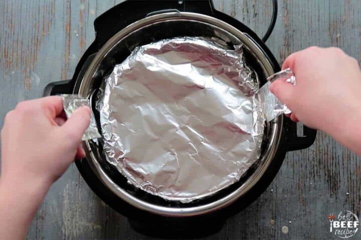 Placing lasagna in instant pot