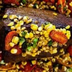 eye round roast with corn and tomatoes