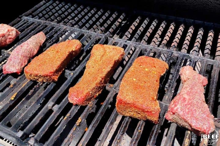 Beef short ribs on the grill