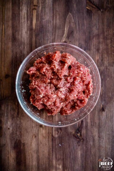 Ground beef mixture for loaded burgers