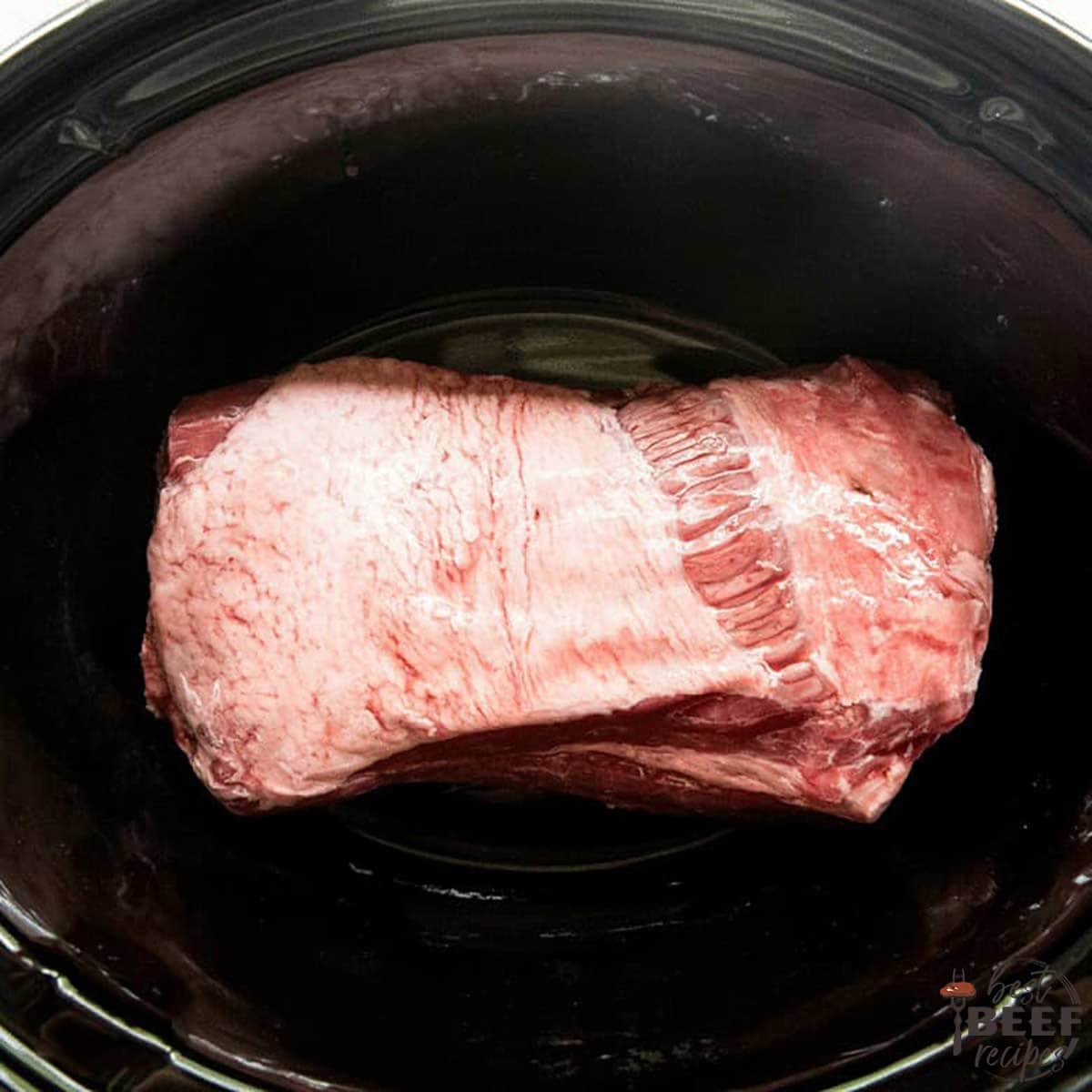 Beef brisket in slow cooker, unseasoned