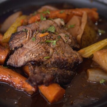 Beef chuck roast with potatoes and carrots