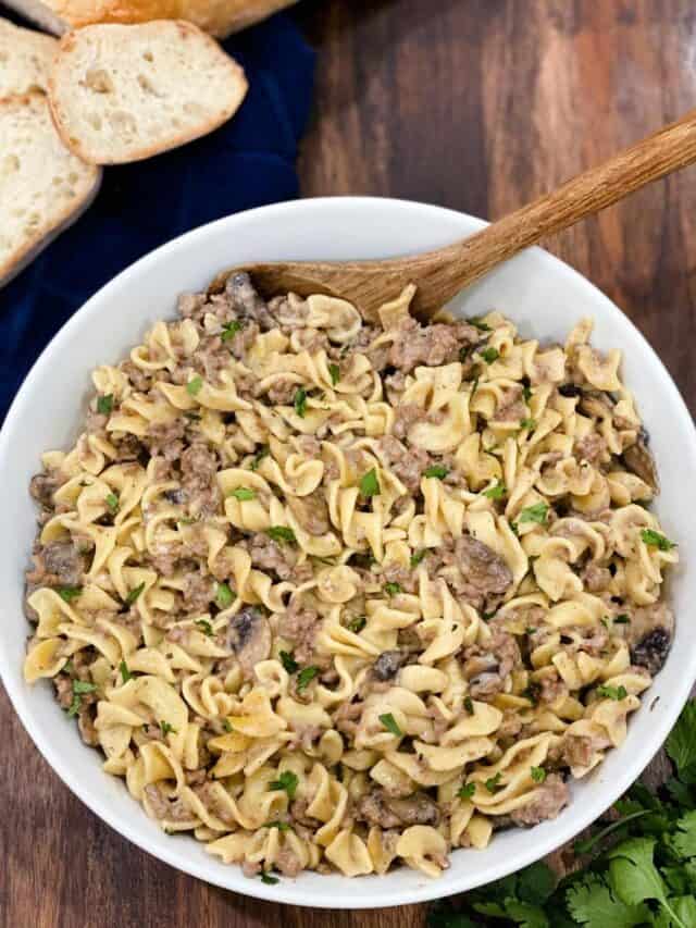 The Easiest and Tastiest Beef Stroganoff in the Instant Pot