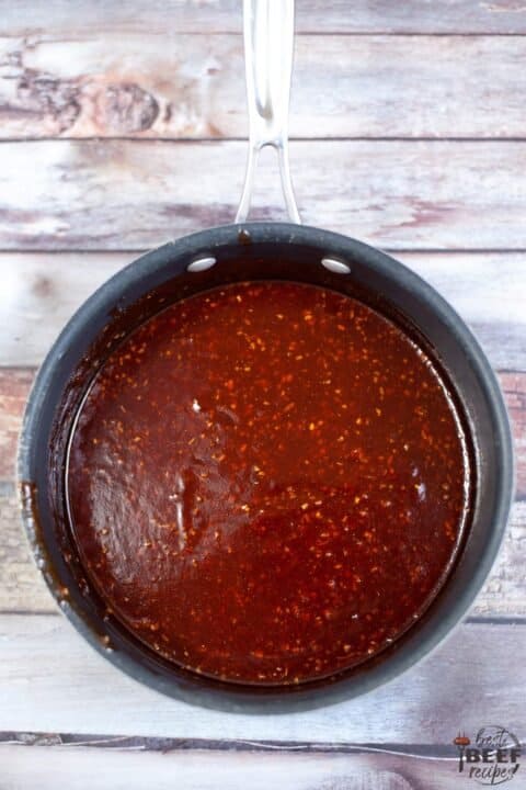 bbq sauce in a pot ready to use