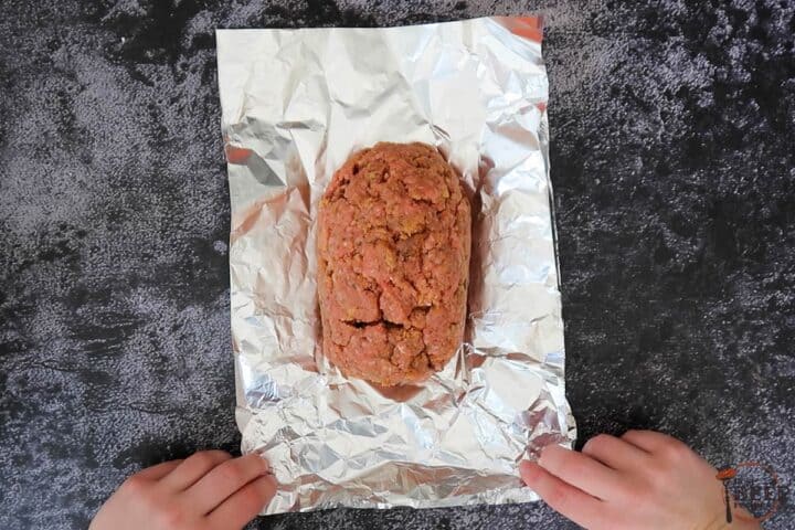 wrapping meatloaf to air fry with foil