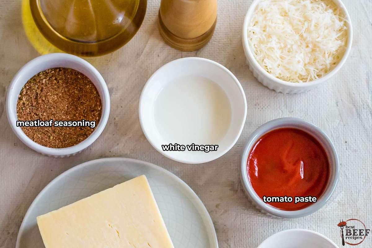 meatloaf glaze ingredients with labels
