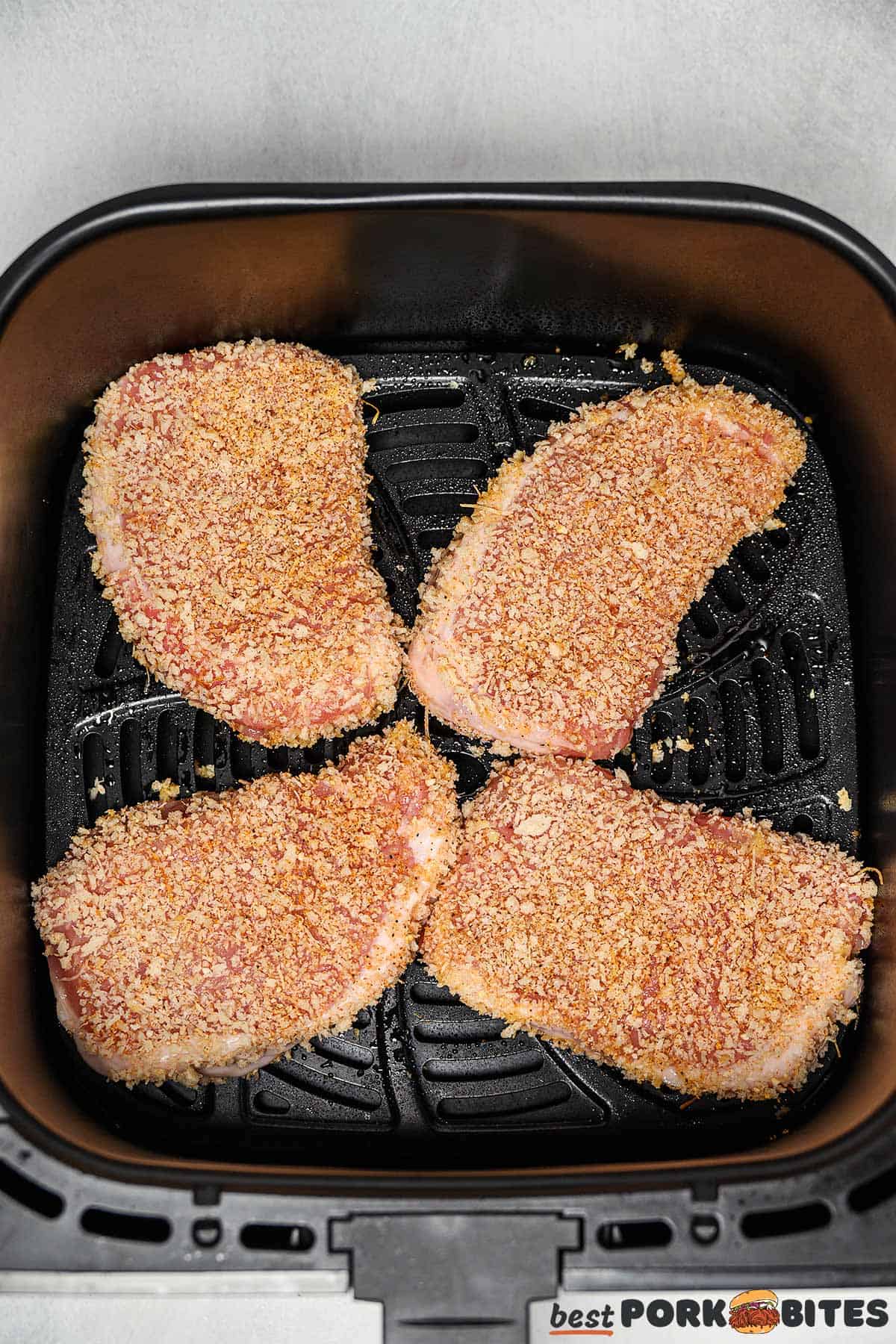 dredged pork chops in air fryer