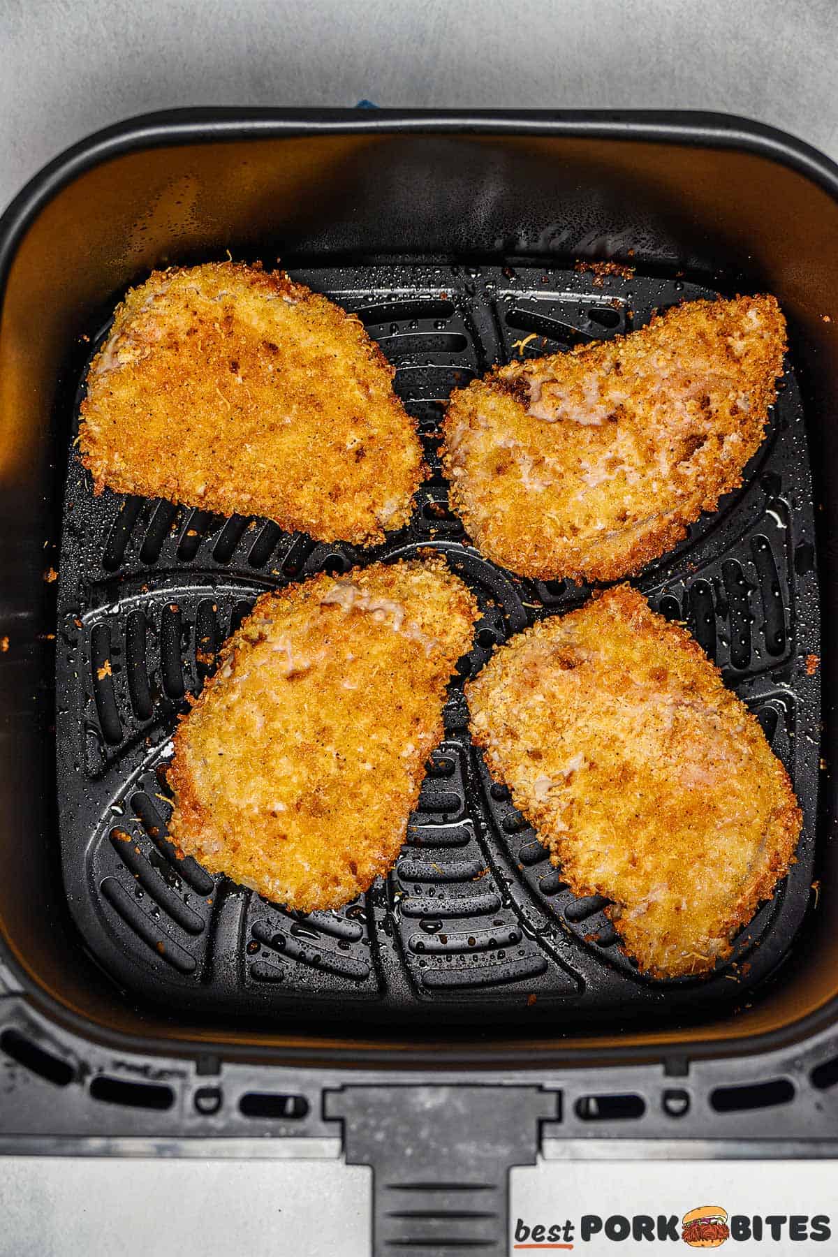 air fried pork chops in air fryer basket